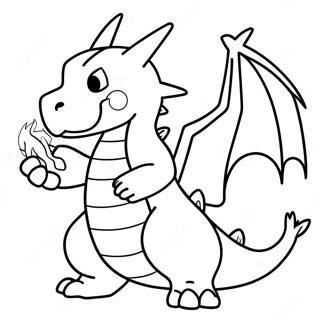 Charizard Breathing Fire Coloring Page 39404-31504