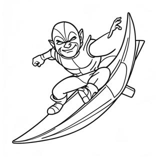 Green Goblin Flying On Glider Coloring Page 39414-31513