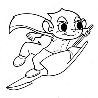 Green Goblin Flying On Glider Coloring Page 39414-31515