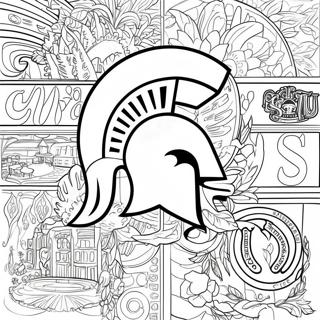 Michigan State University Logo Coloring Page 39443-31531