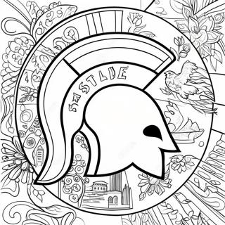 Michigan State University Logo Coloring Page 39443-31532