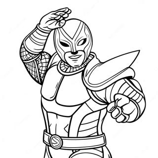 Dominik Mysterio Action Pose Coloring Page 39453-31539