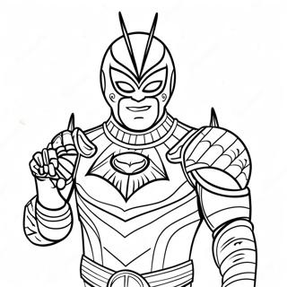 Dominik Mysterio With Mask Coloring Page 39454-31541