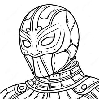 Dominik Mysterio With Mask Coloring Page 39454-31542