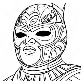 Dominik Mysterio With Mask Coloring Page 39454-31543