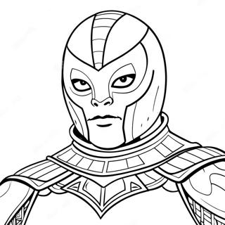 Dominik Mysterio With Mask Coloring Page 39454-31544