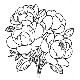 Peony Coloring Pages