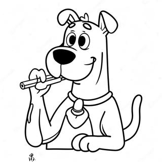 Chill Scooby Doo With A Joint Coloring Page 39484-31564