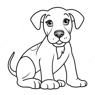 Playful Great Dane Puppy Coloring Page 39504-31577