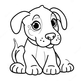 Playful Great Dane Puppy Coloring Page 39504-31579