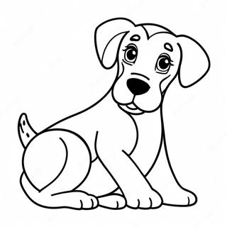 Playful Great Dane Puppy Coloring Page 39504-31580