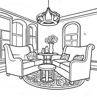 Interior Living Room Coloring Page 39533-31598