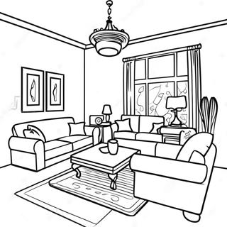 Interior Living Room Coloring Page 39533-31599