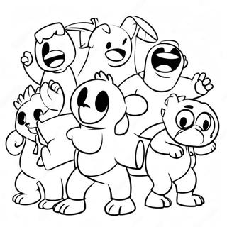 Funny Gang Beasts Characters Coloring Page 39554-31613