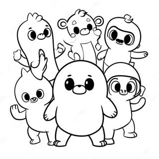 Funny Gang Beasts Characters Coloring Page 39554-31614