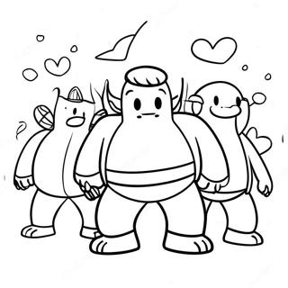 Funny Gang Beasts Characters Coloring Page 39554-31615