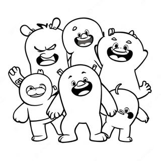 Funny Gang Beasts Characters Coloring Page 39554-31616