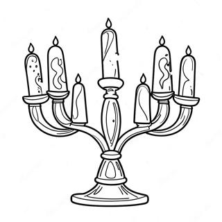 Hanukkah Menorah Coloring Page 39563-31618