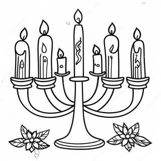 Hanukkah Menorah Coloring Page 39563-31619