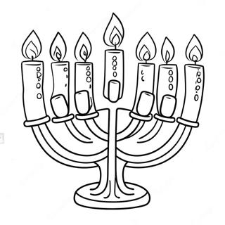 Hanukkah Menorah Coloring Page 39563-31620