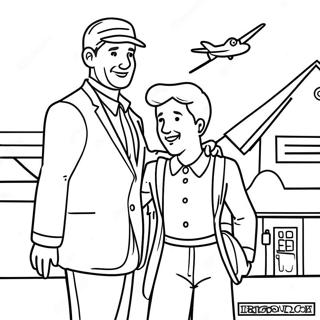 Welcome Home Daddy Coloring Pages