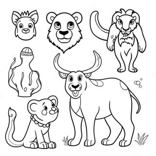 Savage Animals Coloring Page 39593-31643