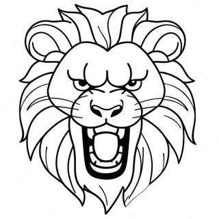 Fierce Lion Roaring Coloring Page 39594-31651