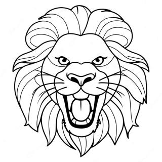 Fierce Lion Roaring Coloring Page 39594-31652