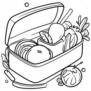 Healthy Lunch Box Coloring Page 39604-31657