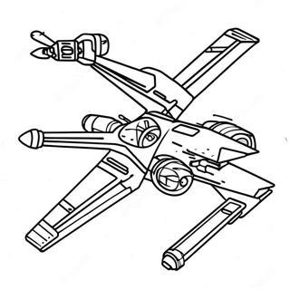 X Wing Starfighter In Battle Coloring Page 39614-31663