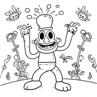 Colorful Zozobra Festival Scene Coloring Page 39624-31673