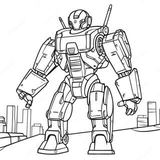 Futuristic Mecha Builders Coloring Page 39634-31681