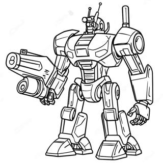 Futuristic Mecha Builders Coloring Page 39634-31682