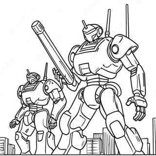 Futuristic Mecha Builders Coloring Page 39634-31683