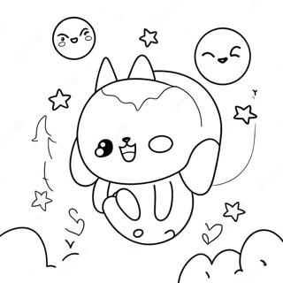 Cute Animals Over The Moon Coloring Page 39644-31689