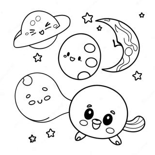 Cute Animals Over The Moon Coloring Page 39644-31692