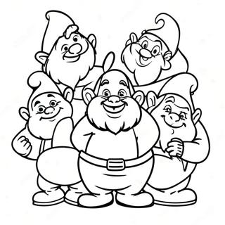 Seven Dwarfs Coloring Pages