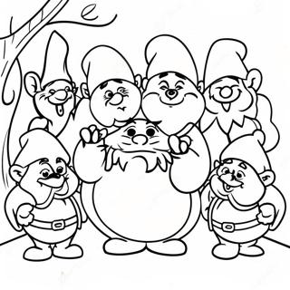 Seven Dwarfs Coloring Page 39653-31695