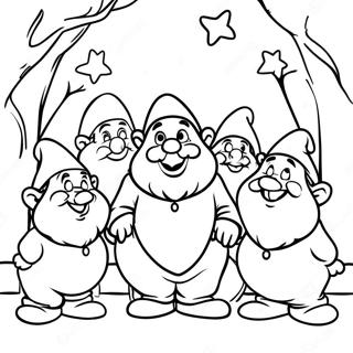 Happy Seven Dwarfs Coloring Page 39654-31699