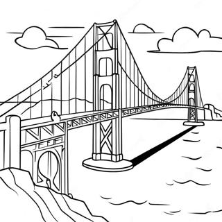 Golden Gate Bridge Coloring Pages