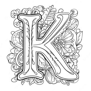 Letter K Coloring Page 3966-3207