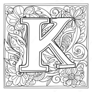 Letter K Coloring Page 3966-3208