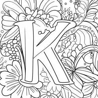 Cute Letter K Coloring Page 3967-3217