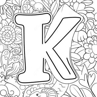 Cute Letter K Coloring Page 3967-3218