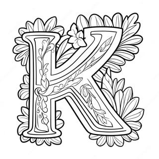 Cute Letter K Coloring Page 3967-3219