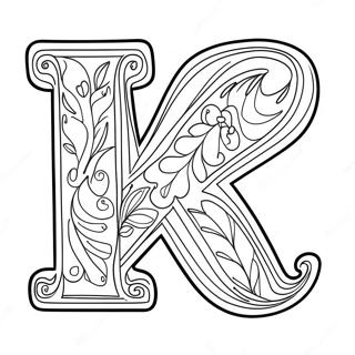 Cute Letter K Coloring Page 3967-3220