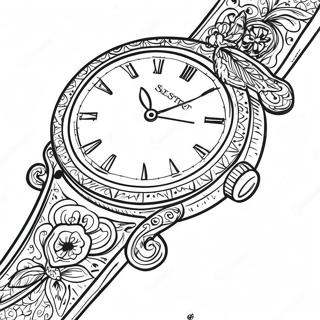 Vintage Watch Coloring Page 39684-31719