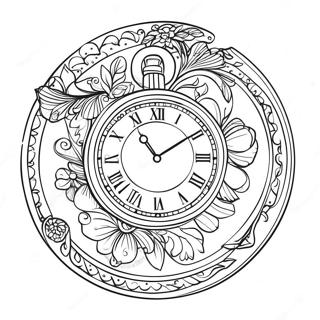 Vintage Watch Coloring Page 39684-31720