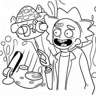 Stoner Rick And Morty Trippy Coloring Page 39713-31745