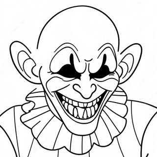 Terrifier Clown With Scary Grin Coloring Page 39724-31750